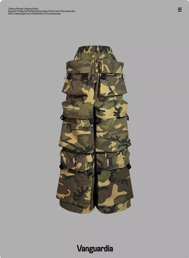 Vanguardia  camouflage loose multi-pocket overalls paratrooper pants