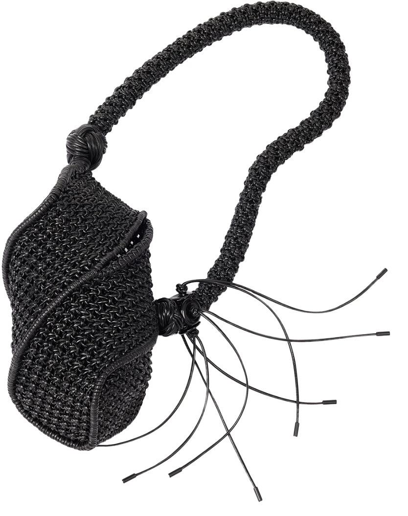 NUTEMPEROR Quip Project 029  leather rope woven irregular crossbody shoulder bag