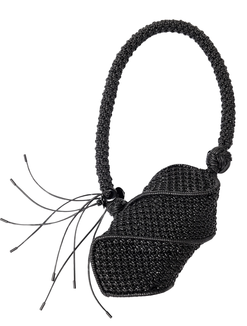 NUTEMPEROR Quip Project 029  leather rope woven irregular crossbody shoulder bag