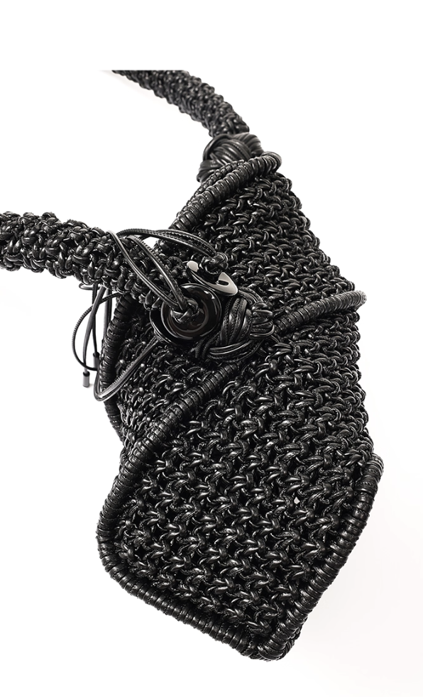 NUTEMPEROR Quip Project 029  leather rope woven irregular crossbody shoulder bag