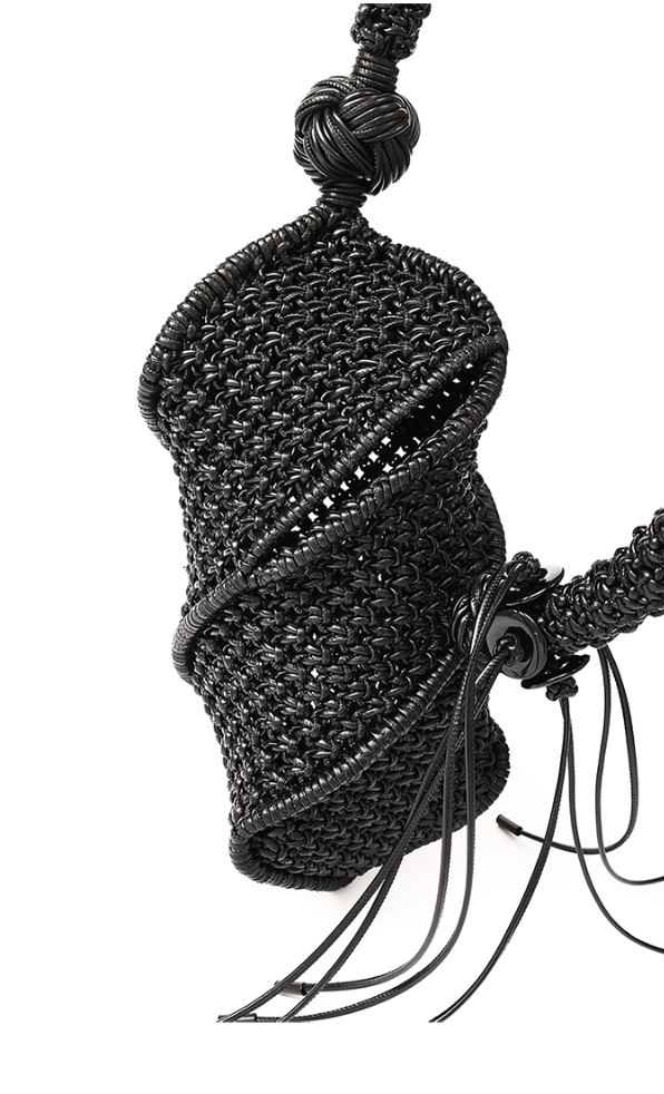 NUTEMPEROR Quip Project 029  leather rope woven irregular crossbody shoulder bag