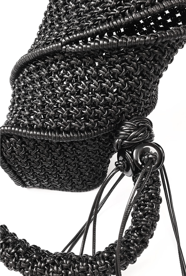 NUTEMPEROR Quip Project 029  leather rope woven irregular crossbody shoulder bag