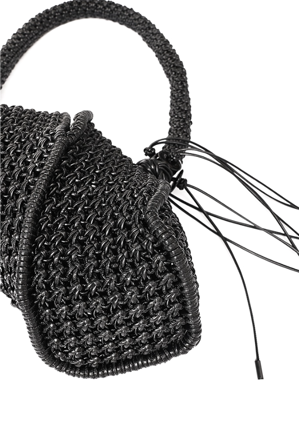 NUTEMPEROR Quip Project 029  leather rope woven irregular crossbody shoulder bag
