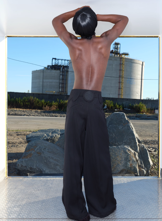 NUTEMPEROR Quip Project 025 wool  waist loose trousers