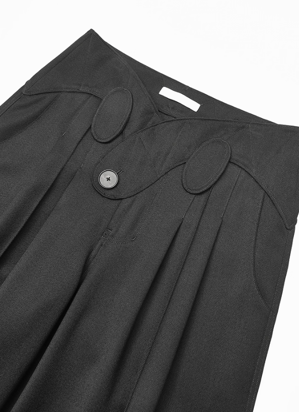 NUTEMPEROR Quip Project 025 wool  waist loose trousers