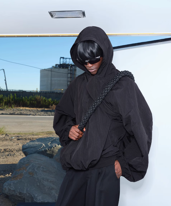 NUTEMPEROR Quip Project 014 cropped hooded sweatshirt jacket