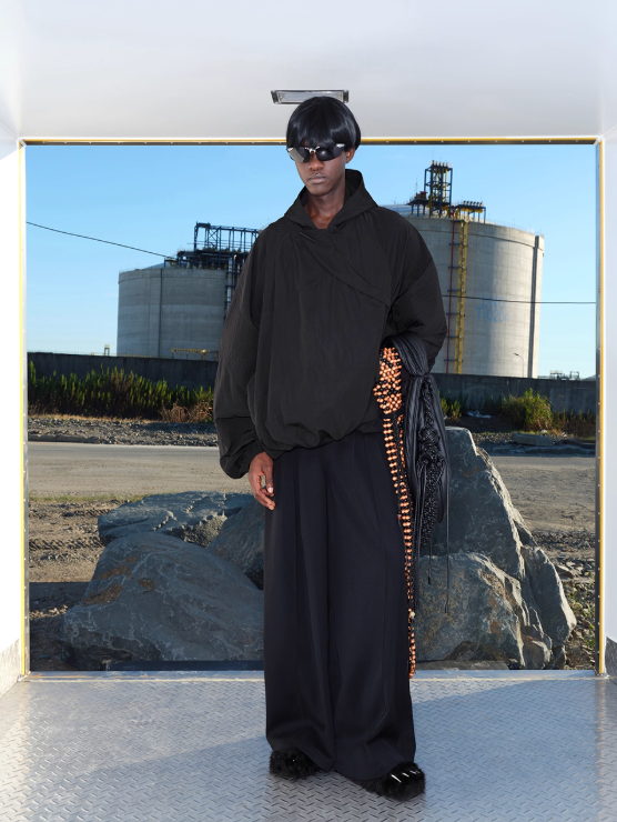 NUTEMPEROR Quip Project 014 cropped hooded sweatshirt jacket