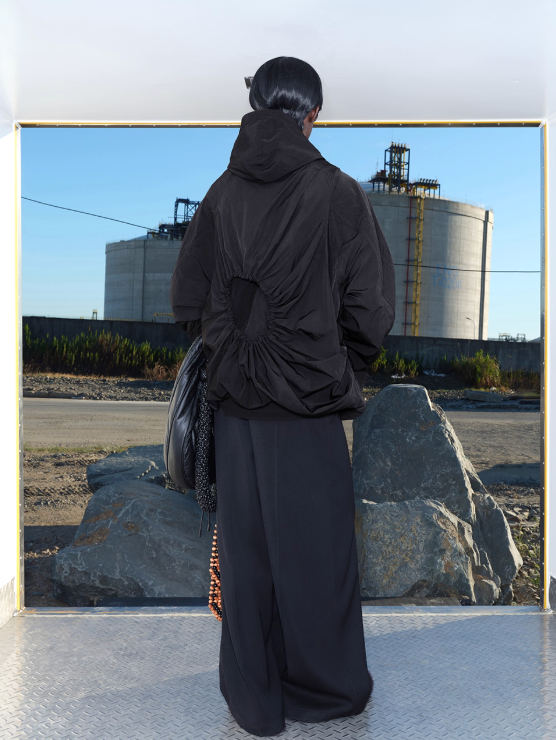 NUTEMPEROR Quip Project 014 cropped hooded sweatshirt jacket