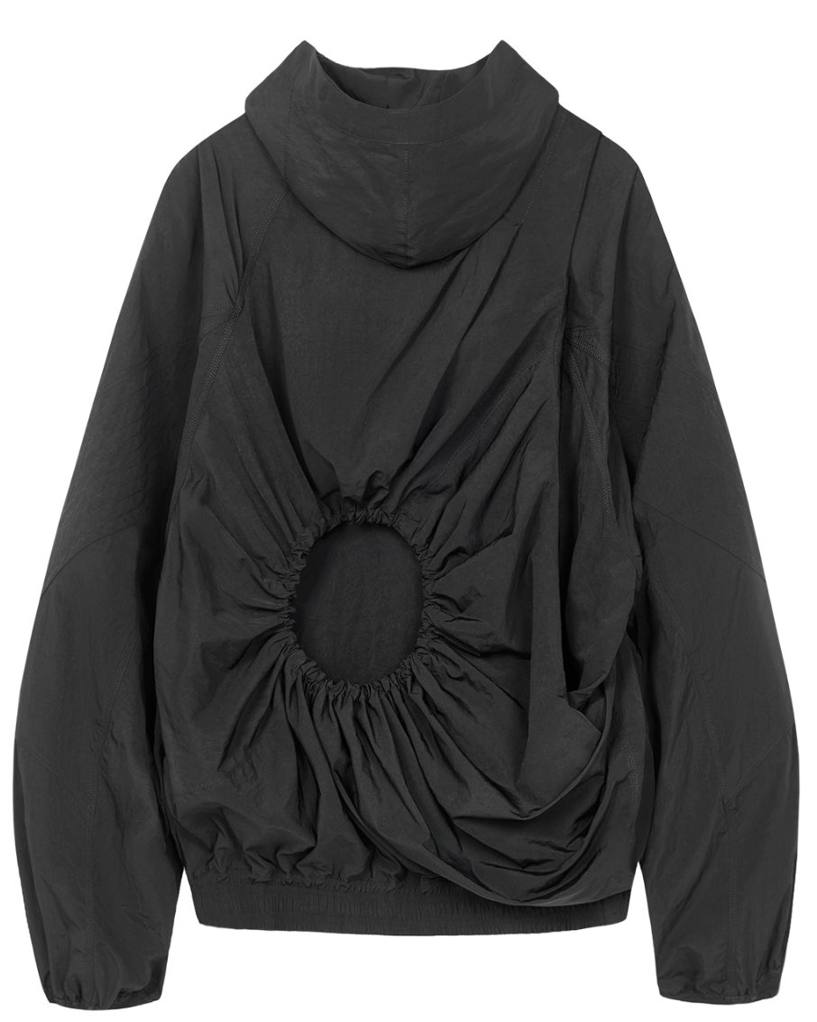 NUTEMPEROR Quip Project 014 cropped hooded sweatshirt jacket