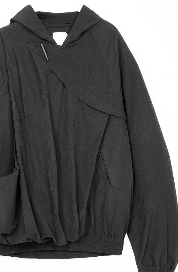 NUTEMPEROR Quip Project 014 cropped hooded sweatshirt jacket