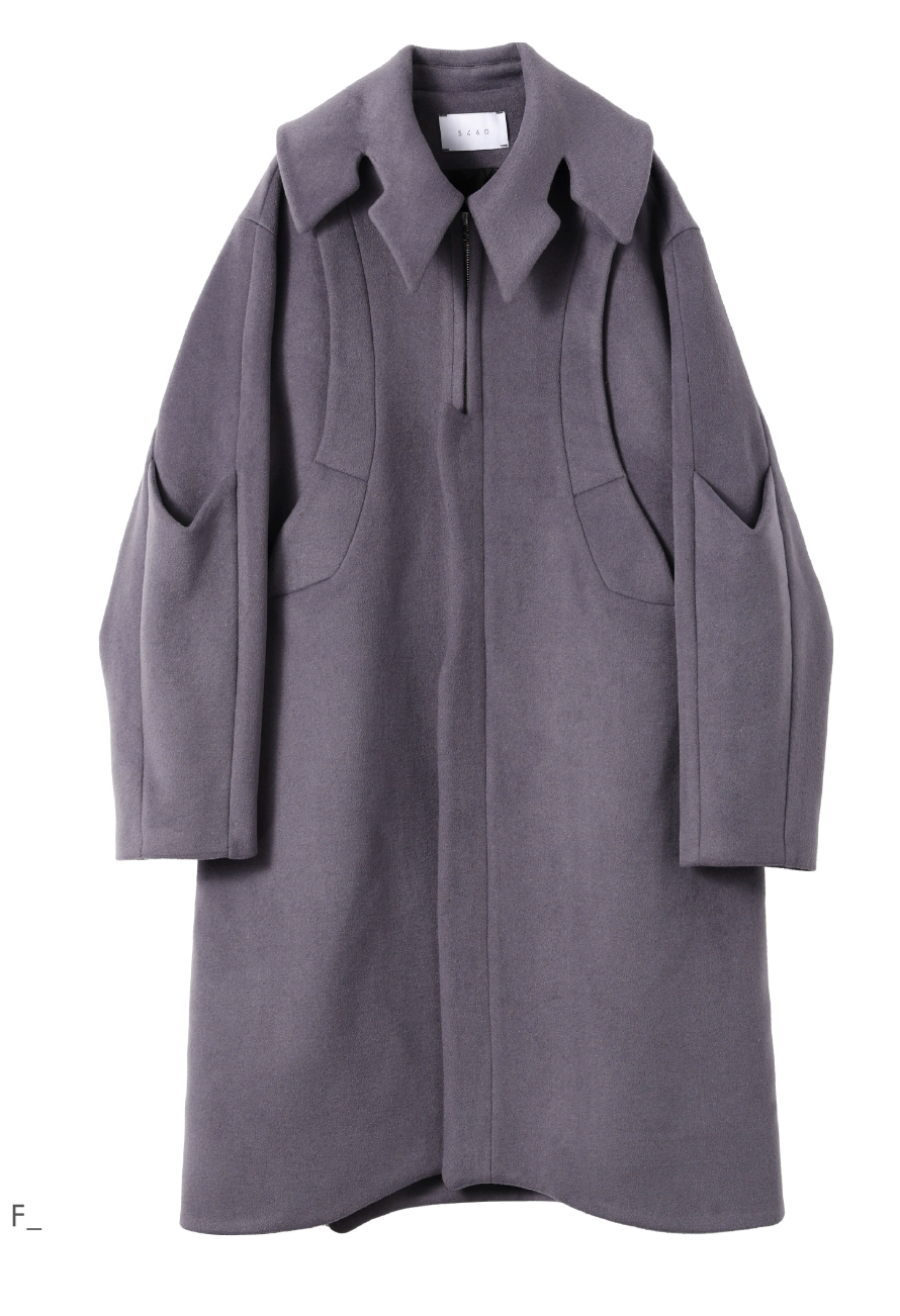 54A0-EP01 Curved Blade Collar Coat