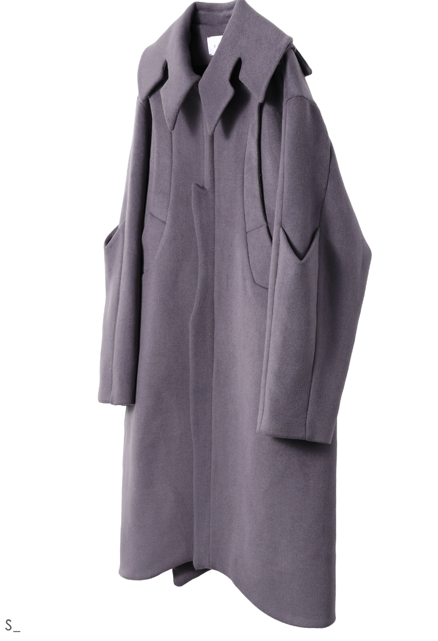54A0-EP01 Curved Blade Collar Coat