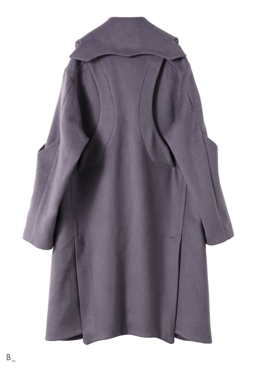 54A0-EP01 Curved Blade Collar Coat