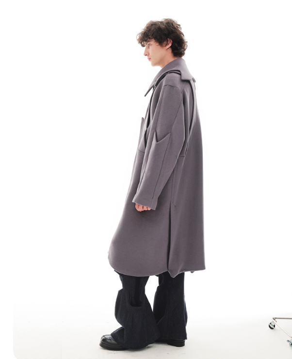 54A0-EP01 Curved Blade Collar Coat