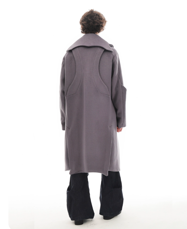 54A0-EP01 Curved Blade Collar Coat
