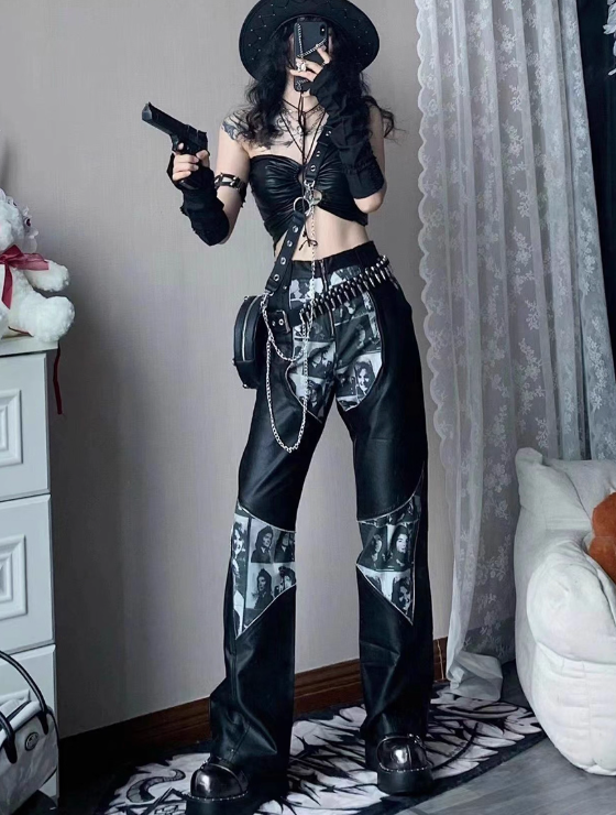 DND4DES Zuo Yuanjie's Niche Punk Gothic Dark Metallic Bullet Belt
