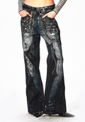 DND4DES Niche Design Digital Print All-Over Chain Lace Pants