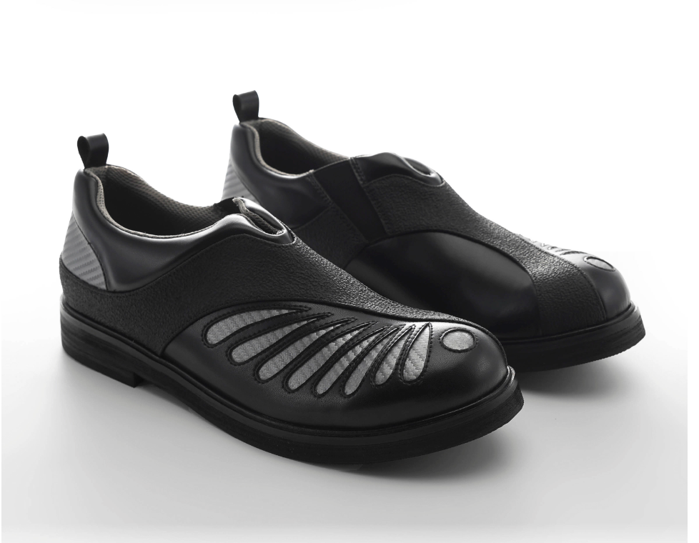 54A0×musaafeer Multi-Panel Patchwork Leather Shoes