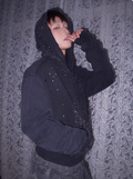 DND4DES Rhinestone Washed Distressed Hooded