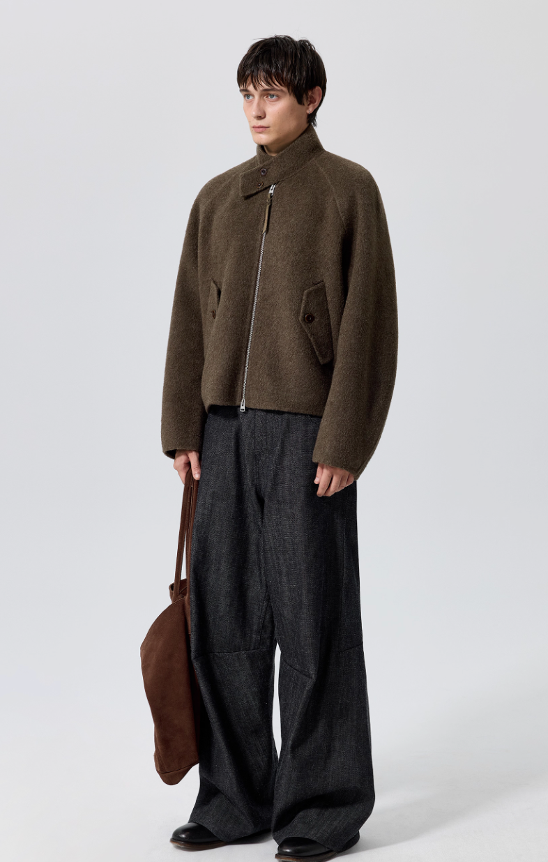 Simple Project Wool Harrington Jacket