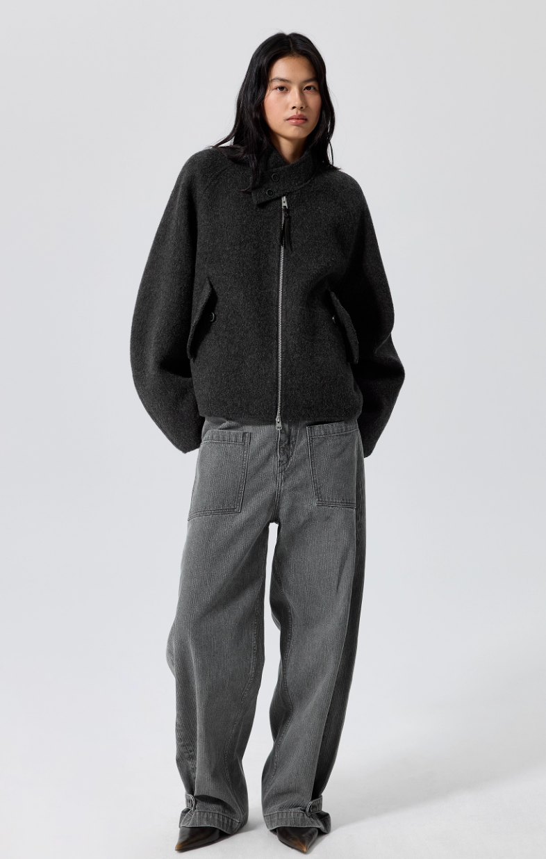 Simple Project Wool Harrington Jacket