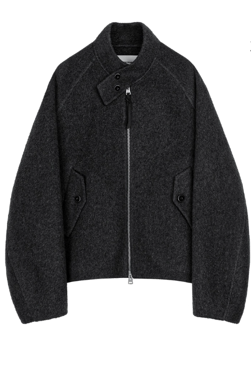 Simple Project Wool Harrington Jacket
