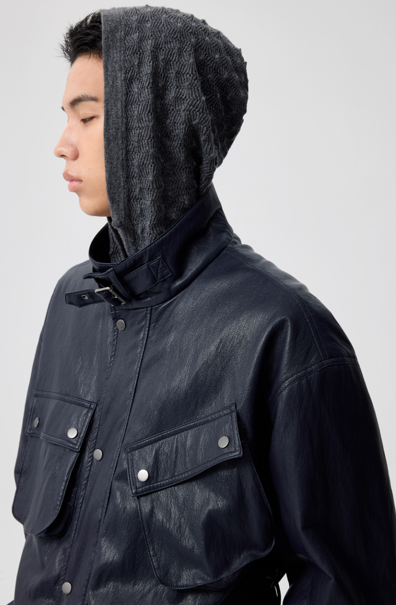 Simple Project Leather Jacket