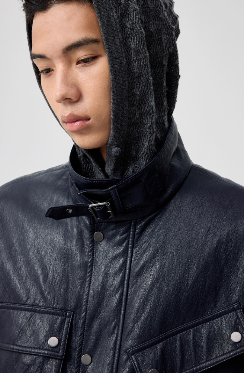 Simple Project Leather Jacket