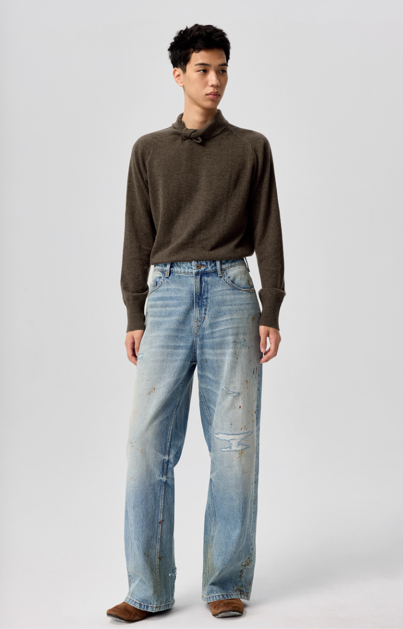 Simple Project Blued Ditressed Jeans