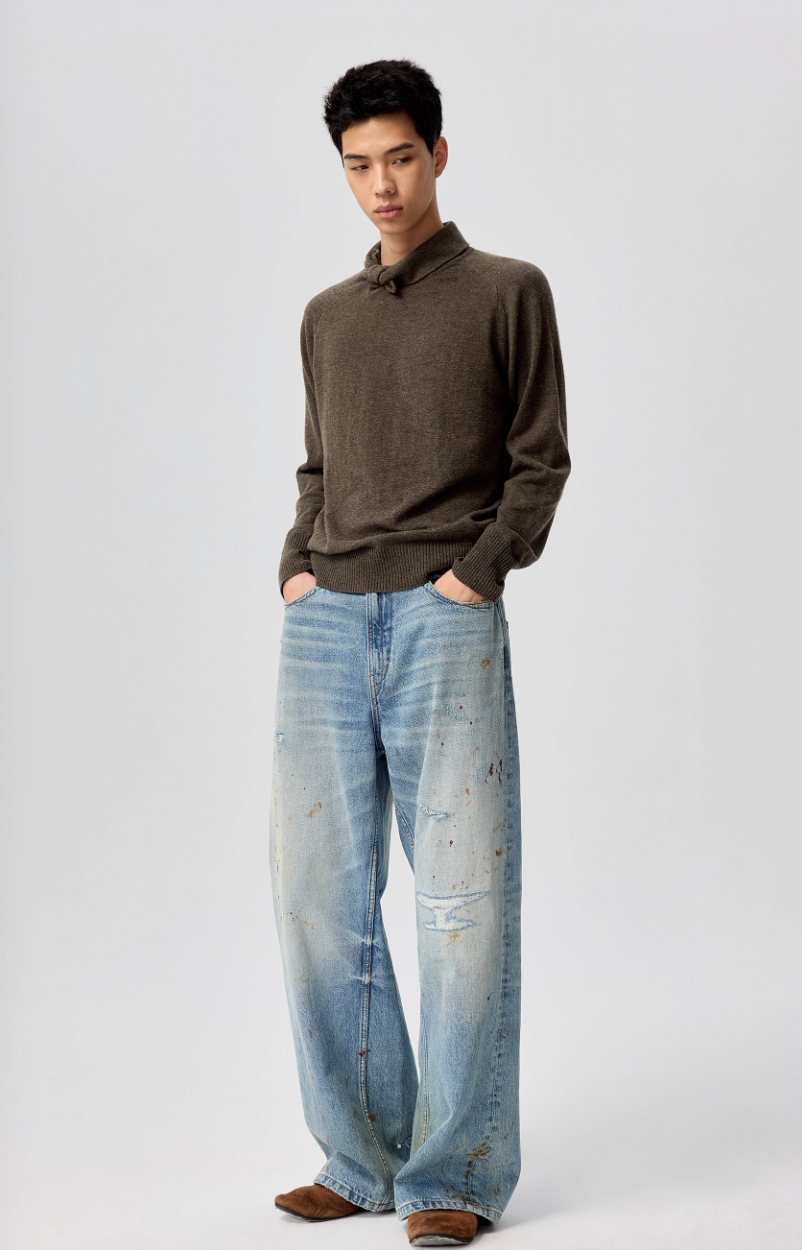 Simple Project Blued Ditressed Jeans