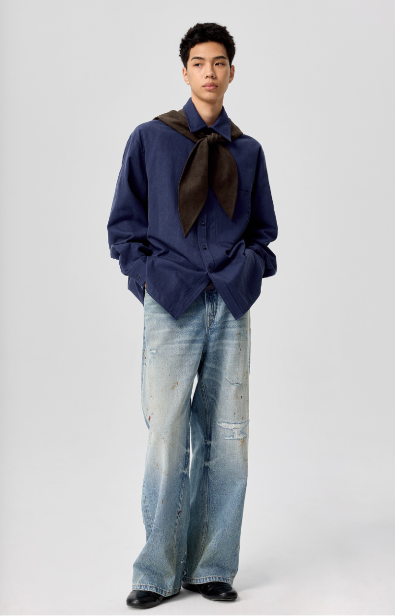 Simple Project Blued Ditressed Jeans