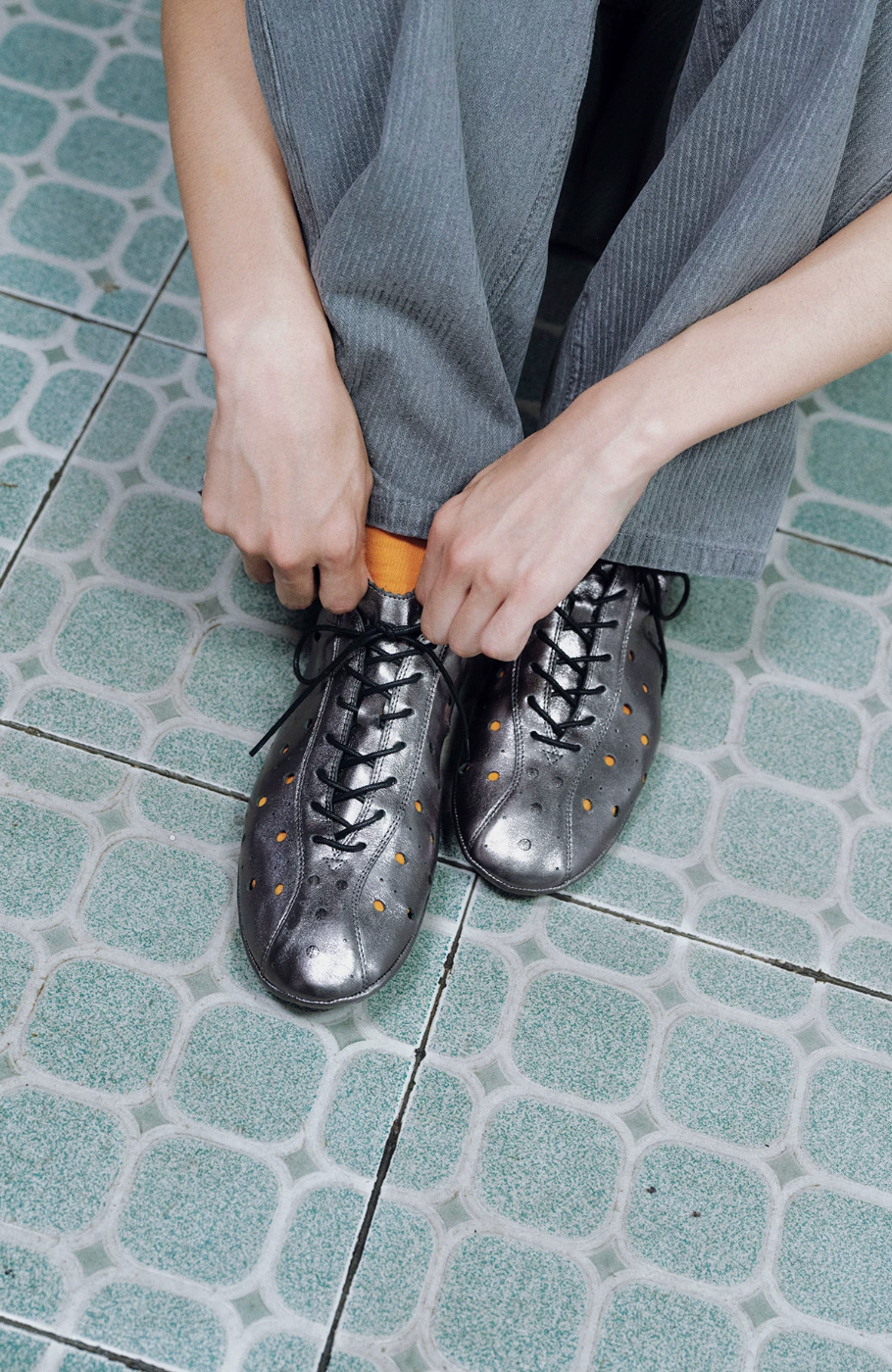 Simple Project Riding Leather Shoes