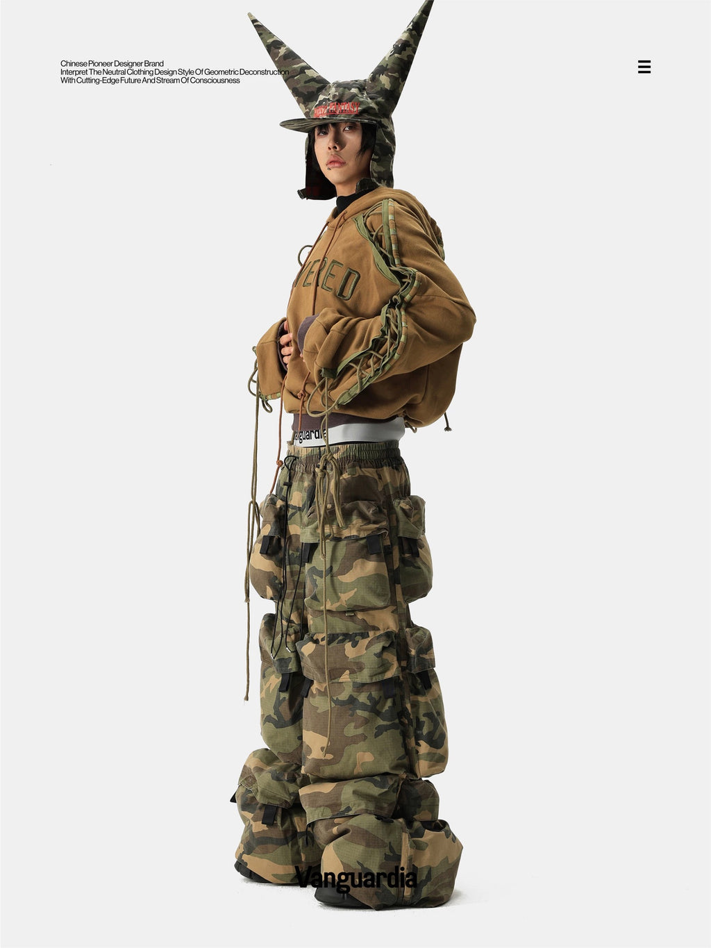 Vanguardia  camouflage loose multi-pocket overalls paratrooper pants