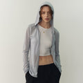 Choi Ranjun's linen-blend zippered hooded sun protection suit