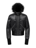 REBEL WAVE25FW "DЁL" Hooded Zipper Jacket with Fur Collar