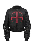 REBEL WAVE25FW "Ж" Shaped Zipper Oversized Sleeve Jacket